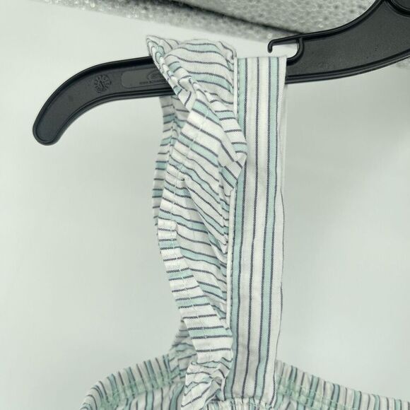 Carter’s Girls Blue Striped Smocked 100% Cotton Sleeveless Jumpsuit Size 5 - Picture 7 of 14